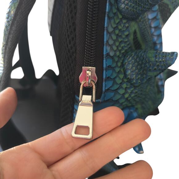 MadPax Backpack Spiketus Rex Pactor Blue Mamba Spikes Reptile Green Faux Leather main image 8